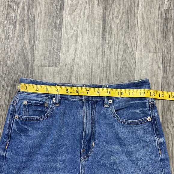 AMERICAN EAGLE Mom Skinny Leg Mid Rise Med Wash Blue Denim Jeans Women's Size 00 - Picture 9 of 12